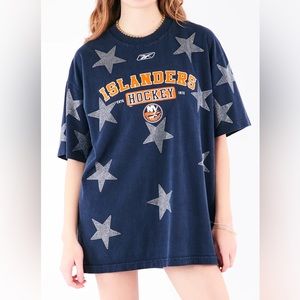 New York Islanders VINTAGE ALLOVER RHINESTONE STAR TEE